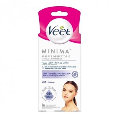 Veet Minima 16 Strisce Depilatorie Viso