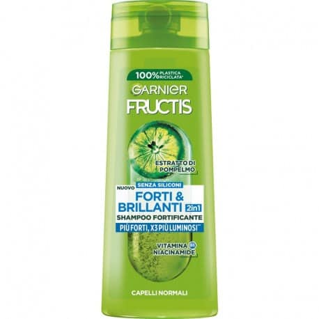 Fructis Shampoo Fortificante 2In1 Forti & Brillanti Capelli Normali 250 Ml