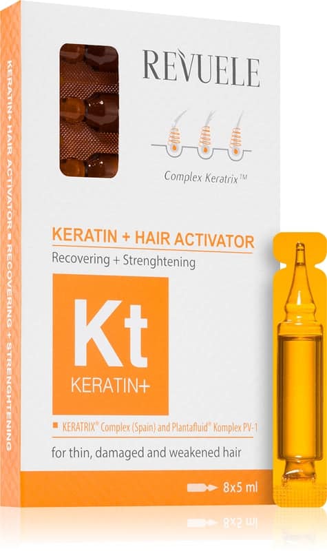 Revuele Keratin+ fiala per capelli deboli, stanchi 8× 5 ml