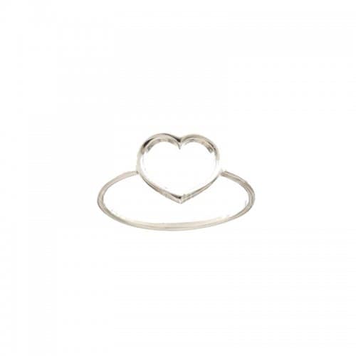 Anello Cuore Donna Oro Bianco 803321734407