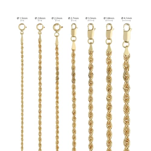 Bracciale Fune Corda Oro Giallo 18 KT - immagine 2