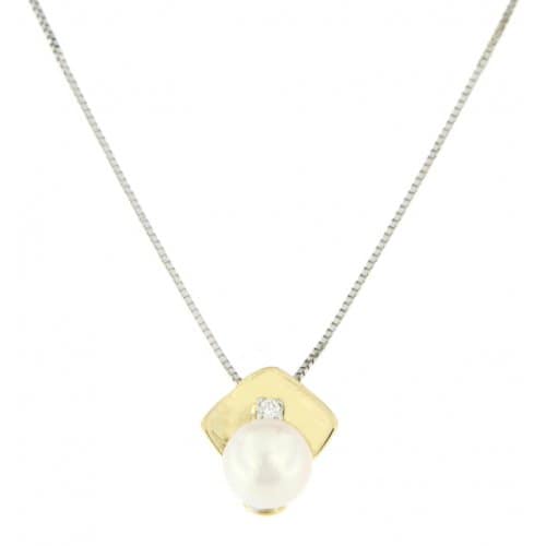 Collana Donna Oro Bianco Giallo GL100247