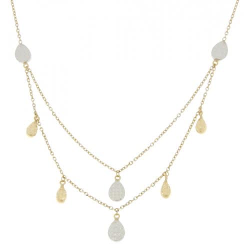 Collana Donna Oro Giallo Bianco GL100303