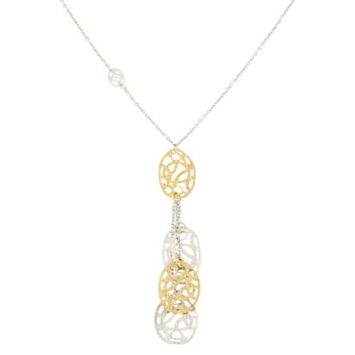 Collana Donna Oro Giallo Bianco GL100316
