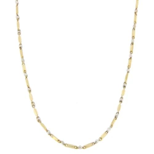 Collana Uomo Oro Giallo Bianco GL100324