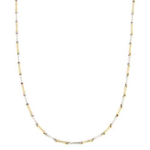 Collana Uomo Oro Giallo Bianco GL100335