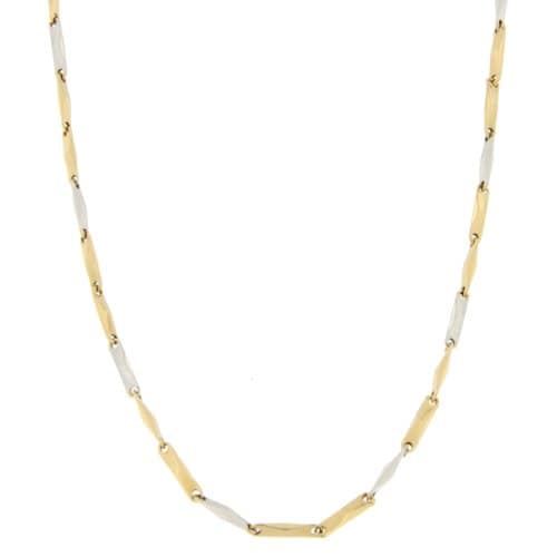 Collana Uomo Oro Giallo Bianco GL100349