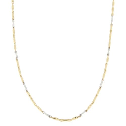 Collana Uomo Oro Giallo Bianco GL100358