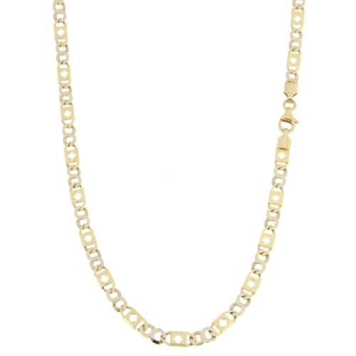 Collana Uomo Oro Giallo Bianco GL100380