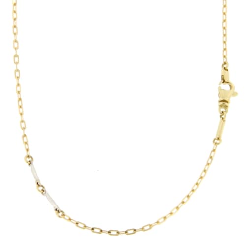Collana Uomo Oro Giallo Bianco GL100401