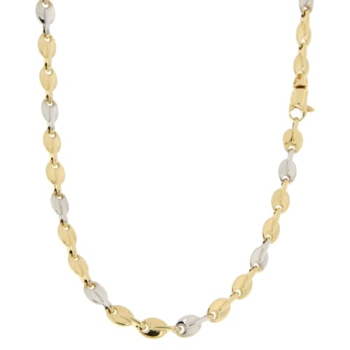 Collana Uomo Oro Giallo Bianco GL100775