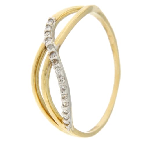 Anello Donna Oro Giallo Bianco GL100855
