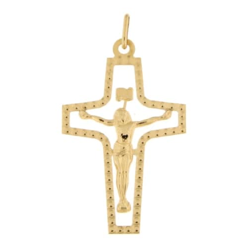 Ciondolo Croce Uomo Oro Giallo GL101844