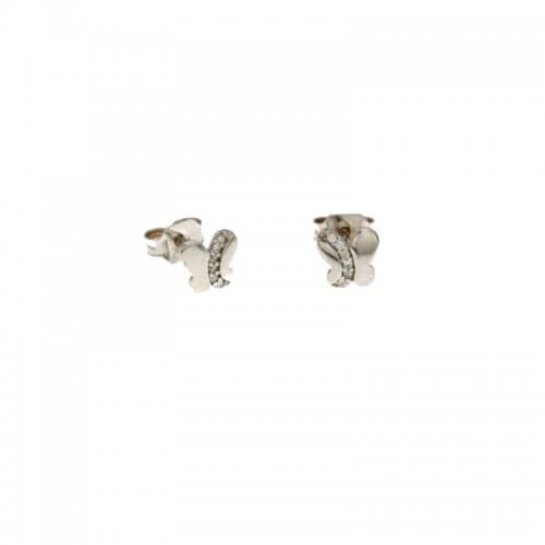 Orecchini Donna in Oro Bianco Farfalla 803321716581