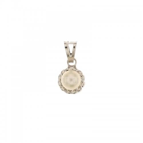 Ciondolo oro bianco con perla 803321734332