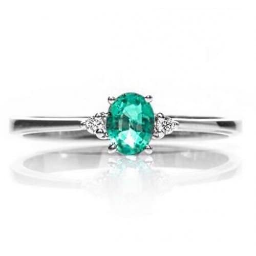 Anello Promesse Gioielli Donna Diamanti Smeraldo FASM1