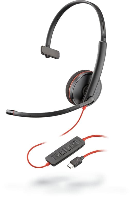POLY Blackwire C3215 Cuffia cablata ad archetto per ufficio/centro chiamate USB Type-A Nero – nuovo