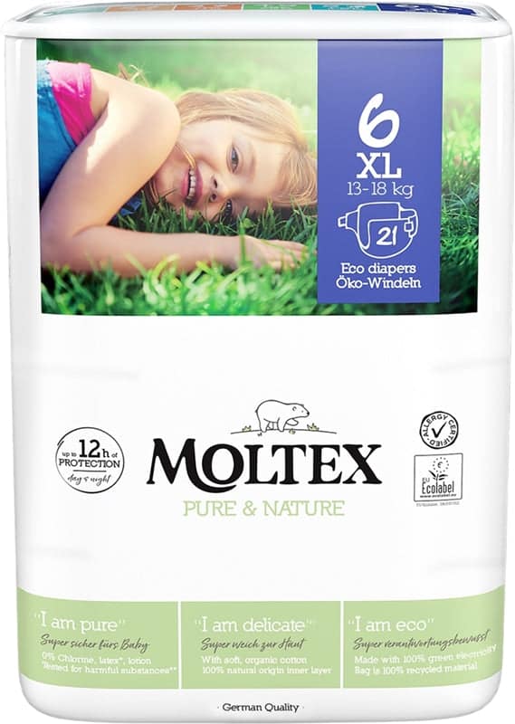 Moltex Pure & Nature XL Size 6 pannolini ECO usa e getta 13-18 kg 2