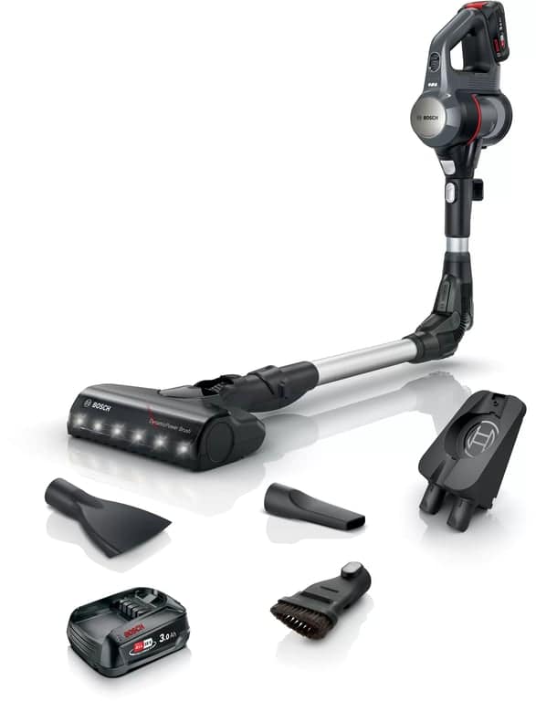 Bosch BBS712A Aspirapolvere elettrico a bastone e testina a batteria senza sacco 0,3 L nero, acciaio inox – nuovo