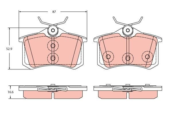 TRW GDB2357 Kit pastiglie freni
