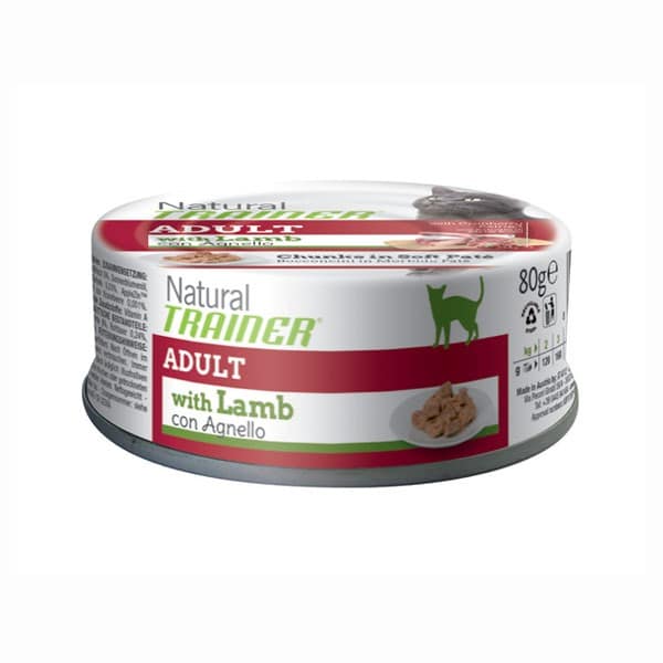 Trainer Natural Adult Umido all'Agnello per Gatti 80gr