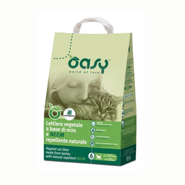Oasy Lettiera Vegetale Orzo e Neem