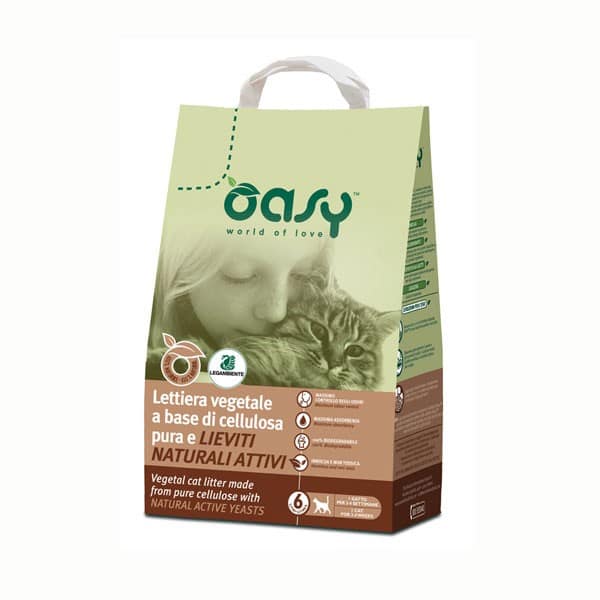 Oasy Lettiera Vegetale Cellulosa e Lieviti