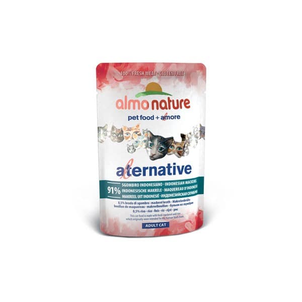 Almo Nature Gatto Alternative Sgombro Indonesiano per Gatti 55gr Peso Confezione 55 g