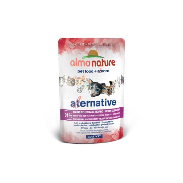 Almo Nature Gatto Alternative Tonno Oceano Indiano per Gatti 55gr Peso Confezione 55 g – KIT 6x