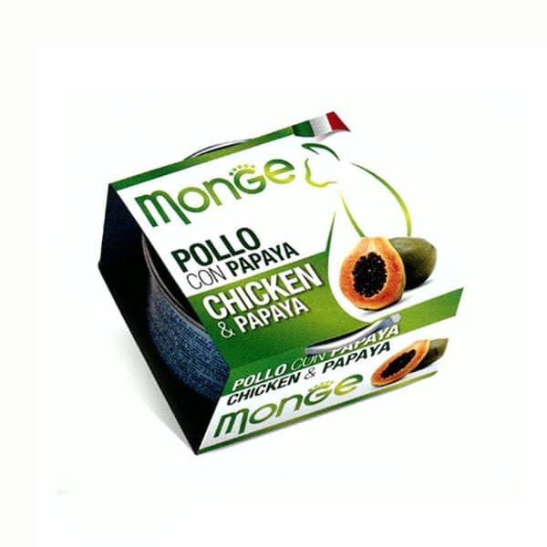 Monge Fruits Pollo e Papaya per Gatti 80gr Peso Confezione 80 g - KIT 6x