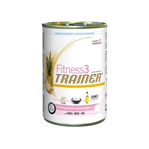 Trainer Fitness 3 Puppy Medium Maxi Pesce per Cani 400gr Peso Confezione 400 g – KIT 12x