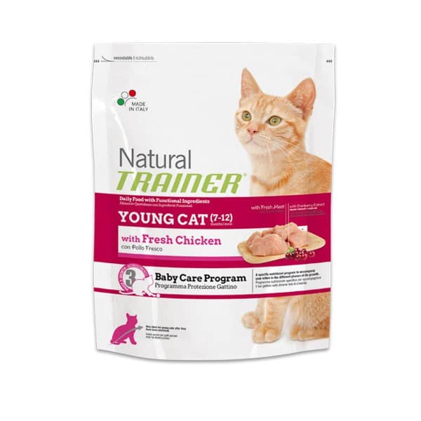 Trainer Natural Gatto Young al Pollo Peso Confezione 300 g