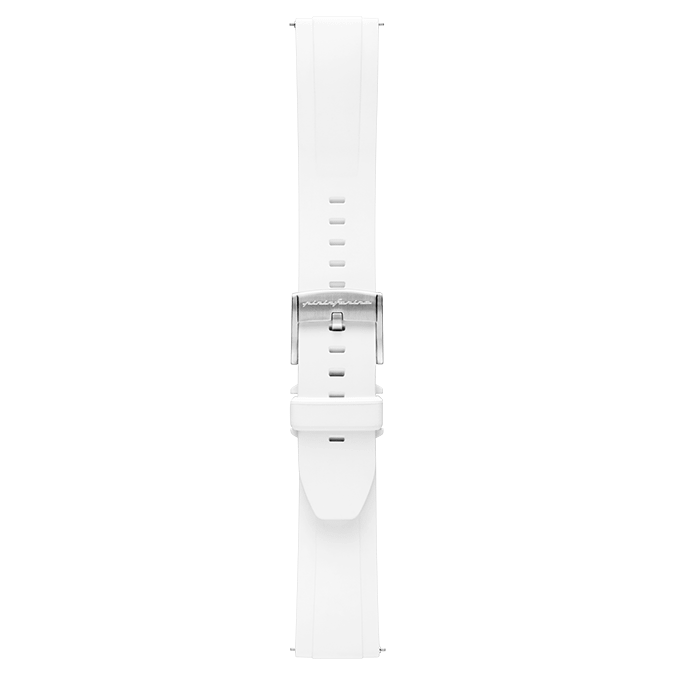 PININFARINA FKM RUBBER WATCH STRAP – WHITE – STEEL BUCKLE Steel Buckle