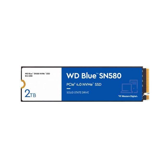 WD Blue SN580 - SSD - 2 TB - interno - M.2 2280 - PCIe 4.0 x4 (NVMe) - nuovo