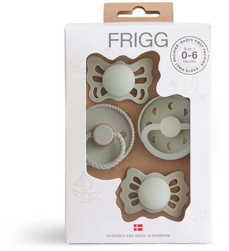 FRIGG Baby's First Pacifier Moonlight Sailing ciuccio Sage