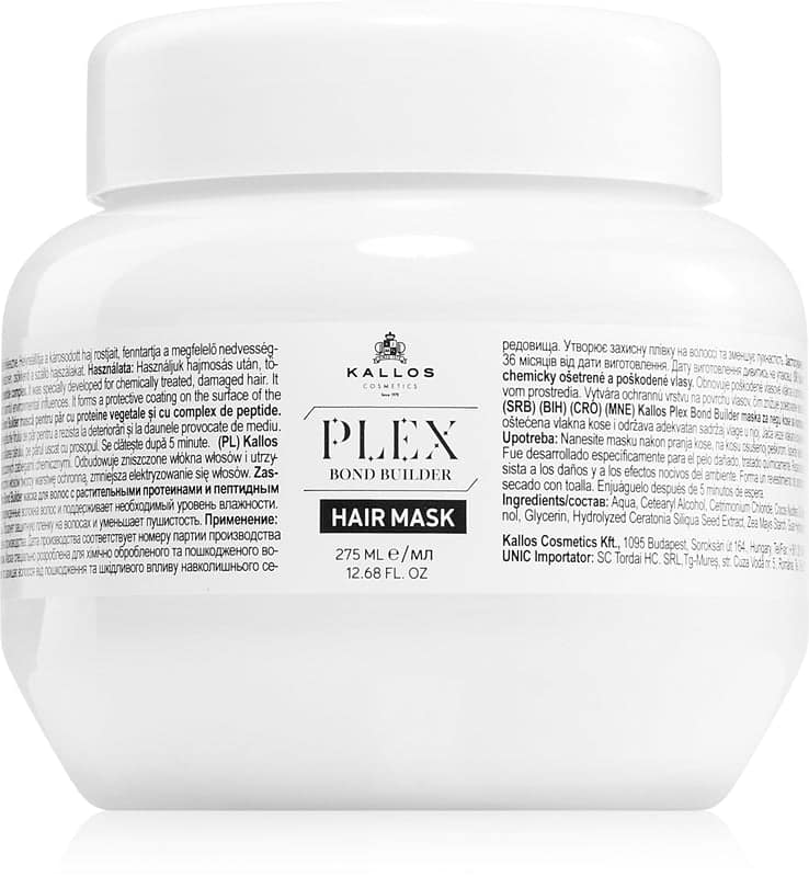 Kallos Plex maschera rigenerante per capelli rovinati, trattati chimicamente 275 ml
