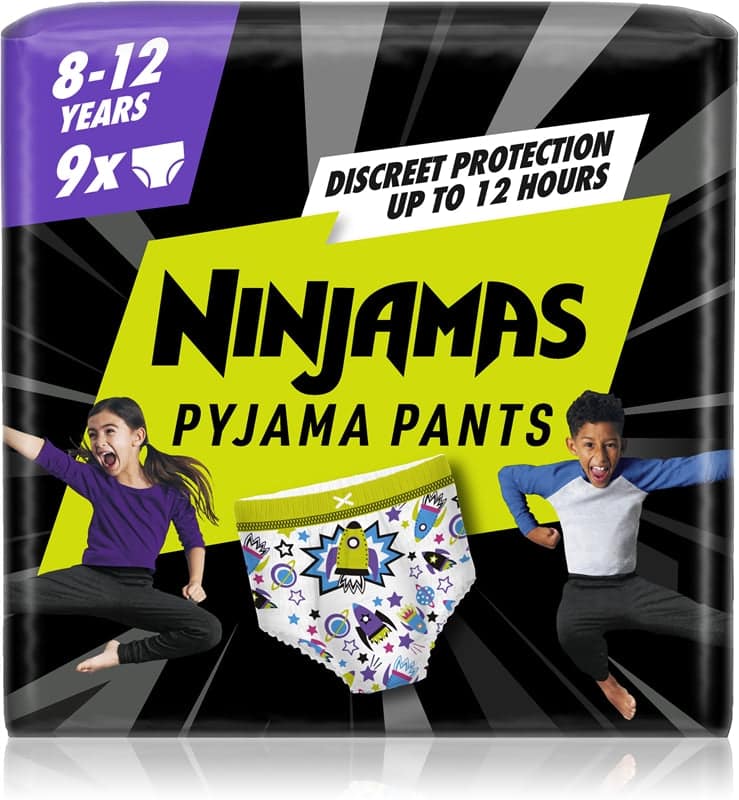 Pampers Ninjamas Pyjama pannolini a mutandina da notte 27-43 kg Spaceships 9 pezzi