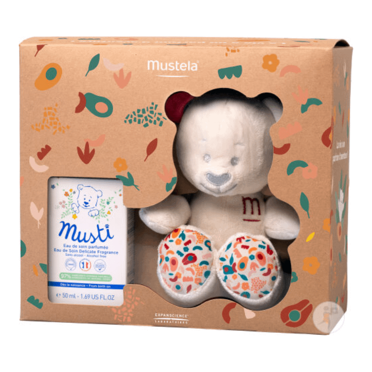 Mustela Cofanetto Musti - Eau de Cure Parfumée & Peluche 100% riciclato