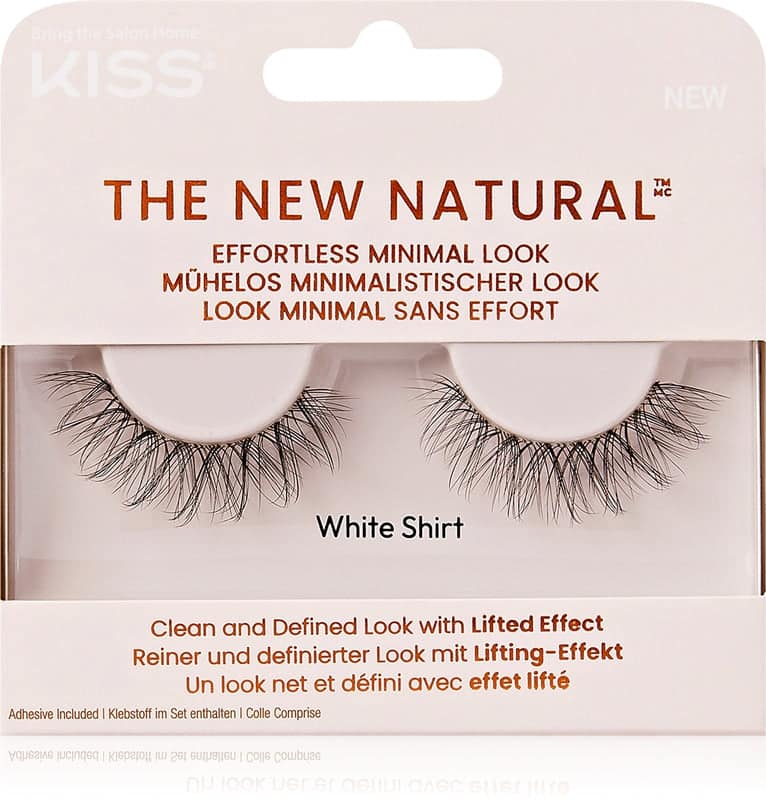 KISS The New Natural Effortless Minimal Look ciglia finte White Shirt 2 pezzi
