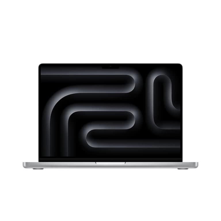 MacBook Pro M3 (2023) 14,2′, 512 GB 8 GB Apple GPU 10, argento – AZERTY – Ricondizionato – Condizioni eccellenti