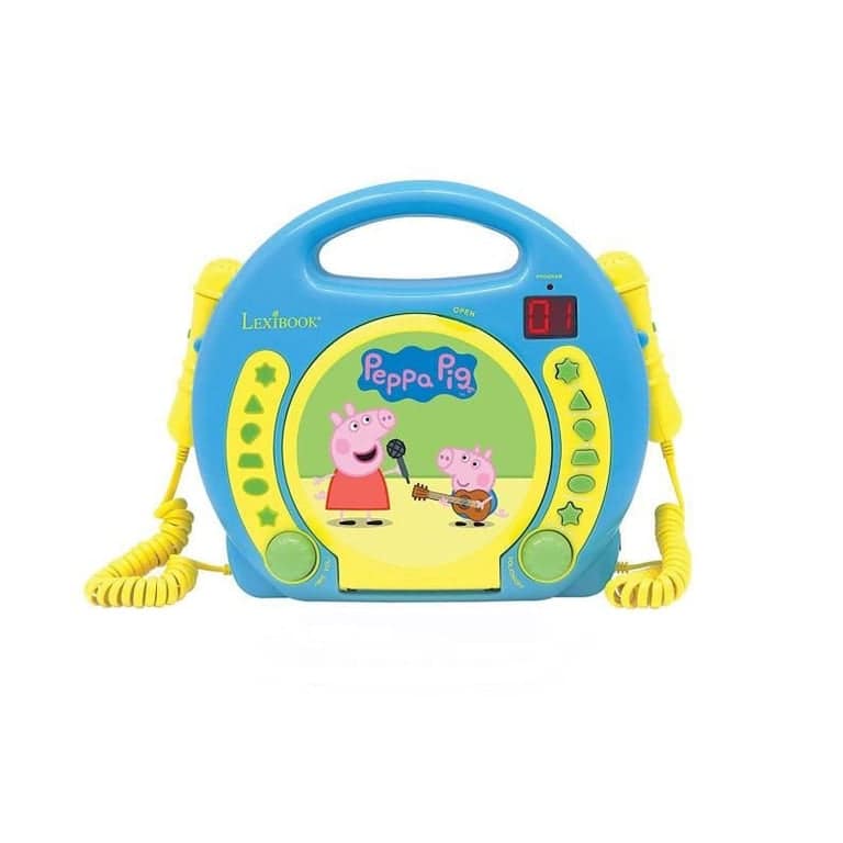 PEPPA PIG Lettore CD karaoke per bambini con 2 microfoni LEXIBOOK - nuovo