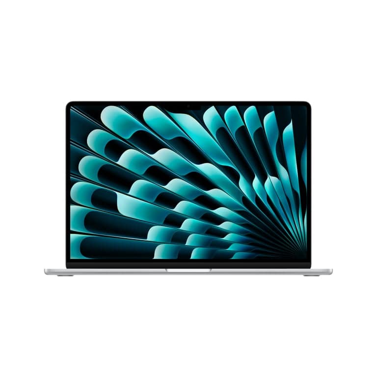 MacBook Air M3 (2024) 15,3′, GHz 512 Go 16 Go GPU Apple, Argento – AZERTY – Ricondizionato – Condizioni eccellenti