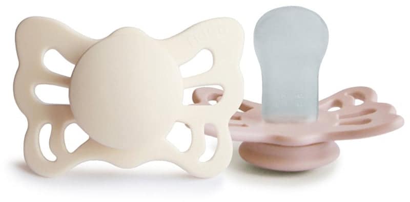 FRIGG Butterfly Size 1:0-6 mesi ciuccio Cream/Blush 2 pezzi