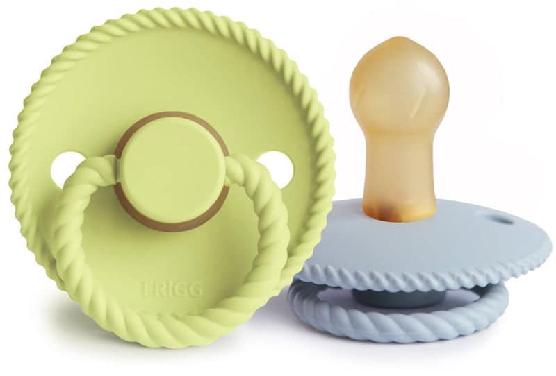 FRIGG Rope Size 1:0-6 mesi ciuccio Green Tea/Powder Blue 2 pezzi