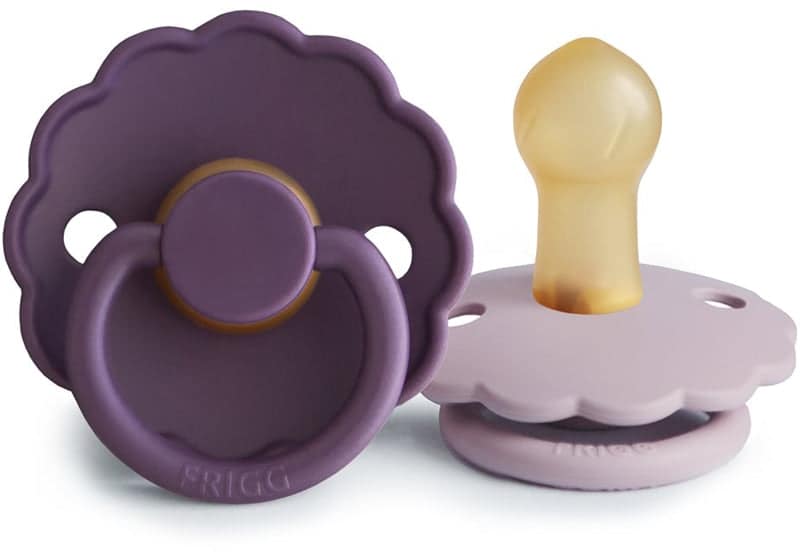 FRIGG Daisy Size 1:0-6 mesi ciuccio Violet Dream/Soft Lilac 2 pezzi