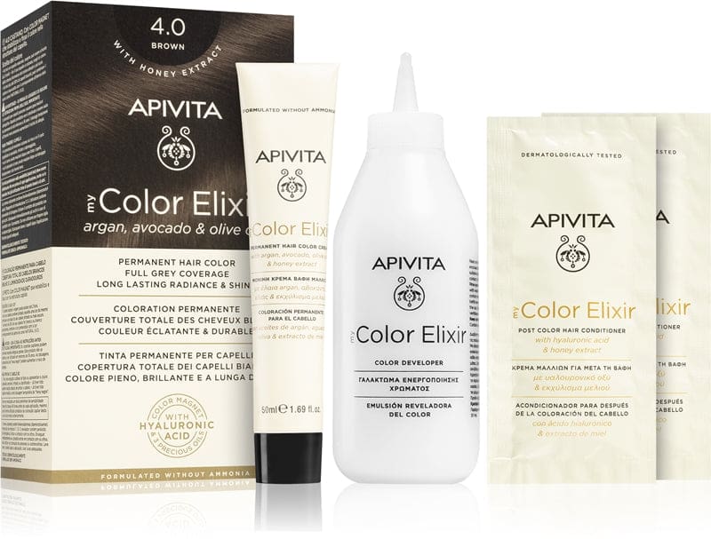Apivita My Color Elixir tinta per capelli senza ammoniaca colore 4.0 castano