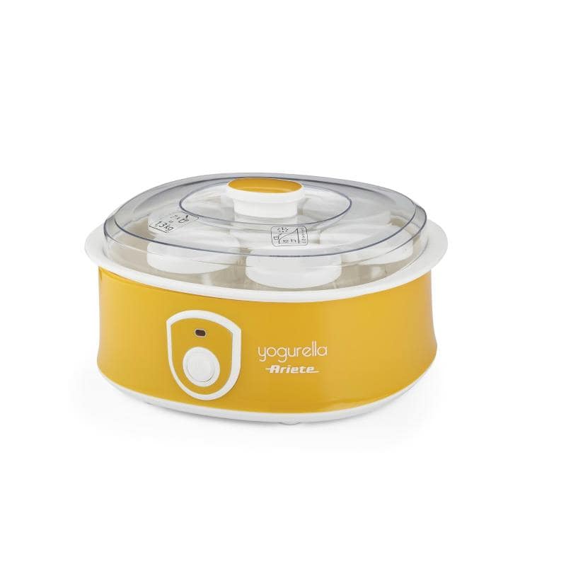 Ariete 617 yogurella yogurtiera elettrica con 7 vasetti in vetro capacita` 1,3 kg 20w bianco-giallo