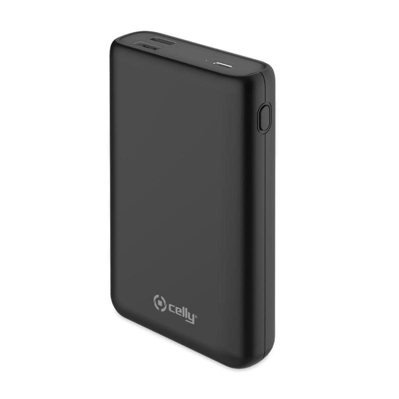 Celly powerbank delivery 45w 15.000 mah 2xusb output 1xmicro usb di ricarica 1xusc-c input/output nero