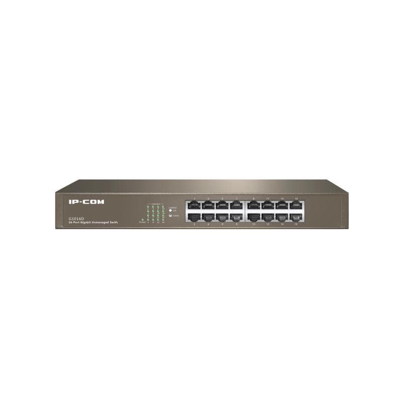 Ip-com g1016d switch non gestito 16 porte gigabit (10/100/1000) case in metallo montabile su rack