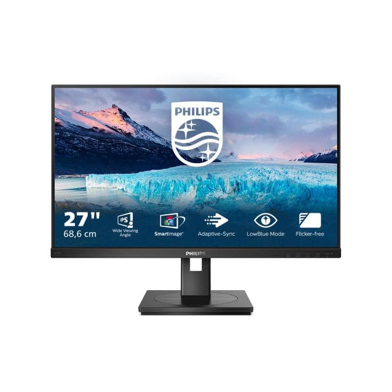 Philips 272s1m/00 27 lcd w-led ips full hd 16:9 lowblue 4ms 75hz vga dvi hdmi displayport altoparlanti incorporati nero